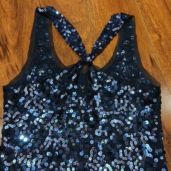 Navy sequins top - Picture 2 of 2